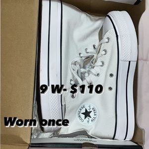 Black & White high top converse